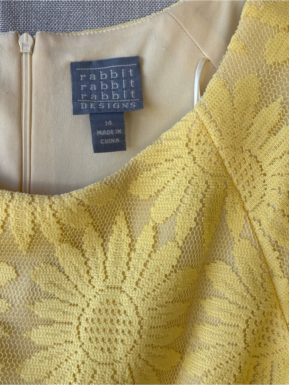 Rabbit Rabbit Rabbit Yellow Floral Lace Dress - Picture 4 of 7